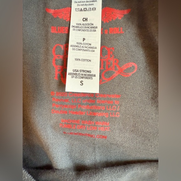 Creedence Clearwater Revival SMALL Short Sleeve Gray Band Graphic Tee CCR - Picture 7 of 9